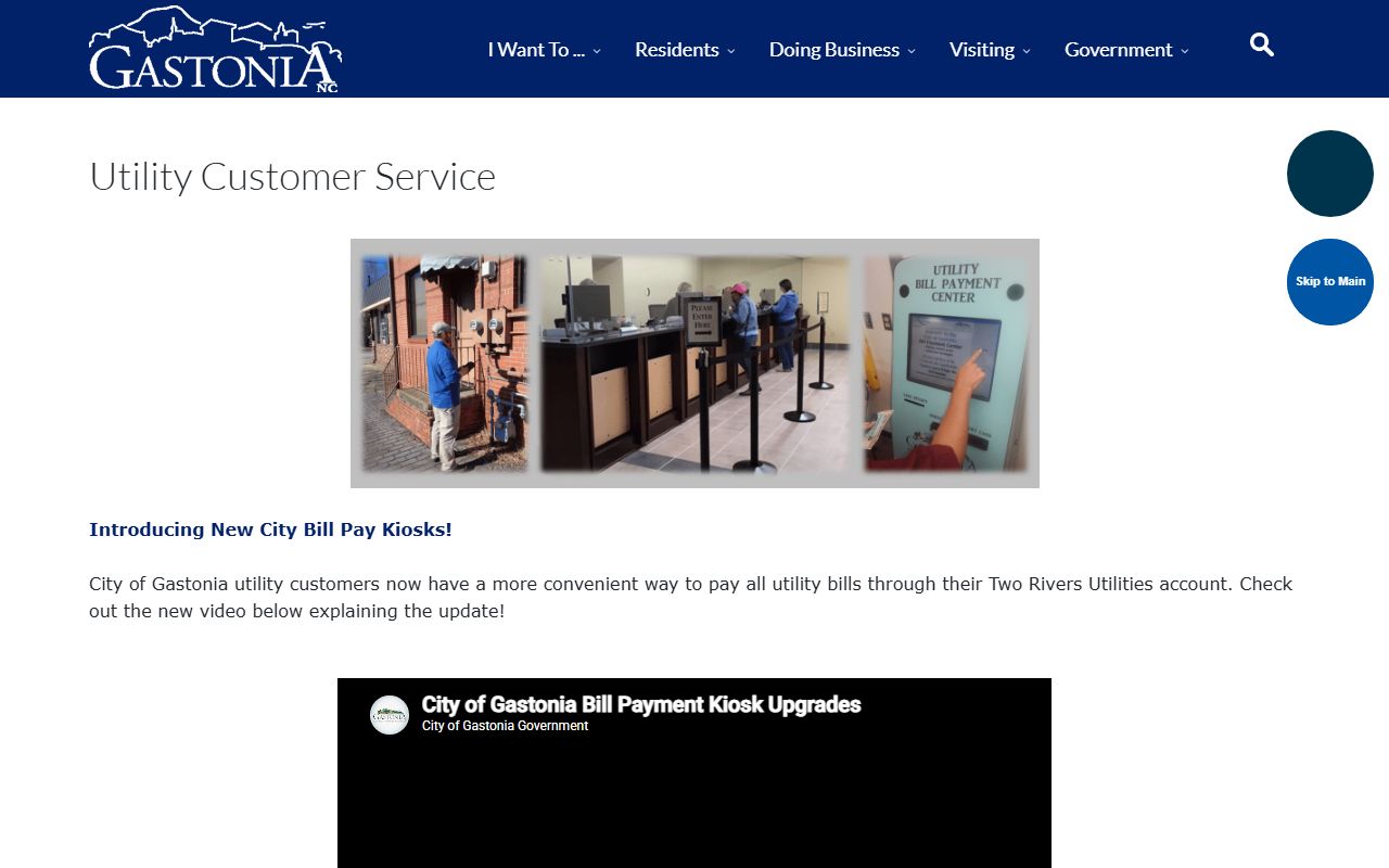 Gaston County phone directory utility customer service
